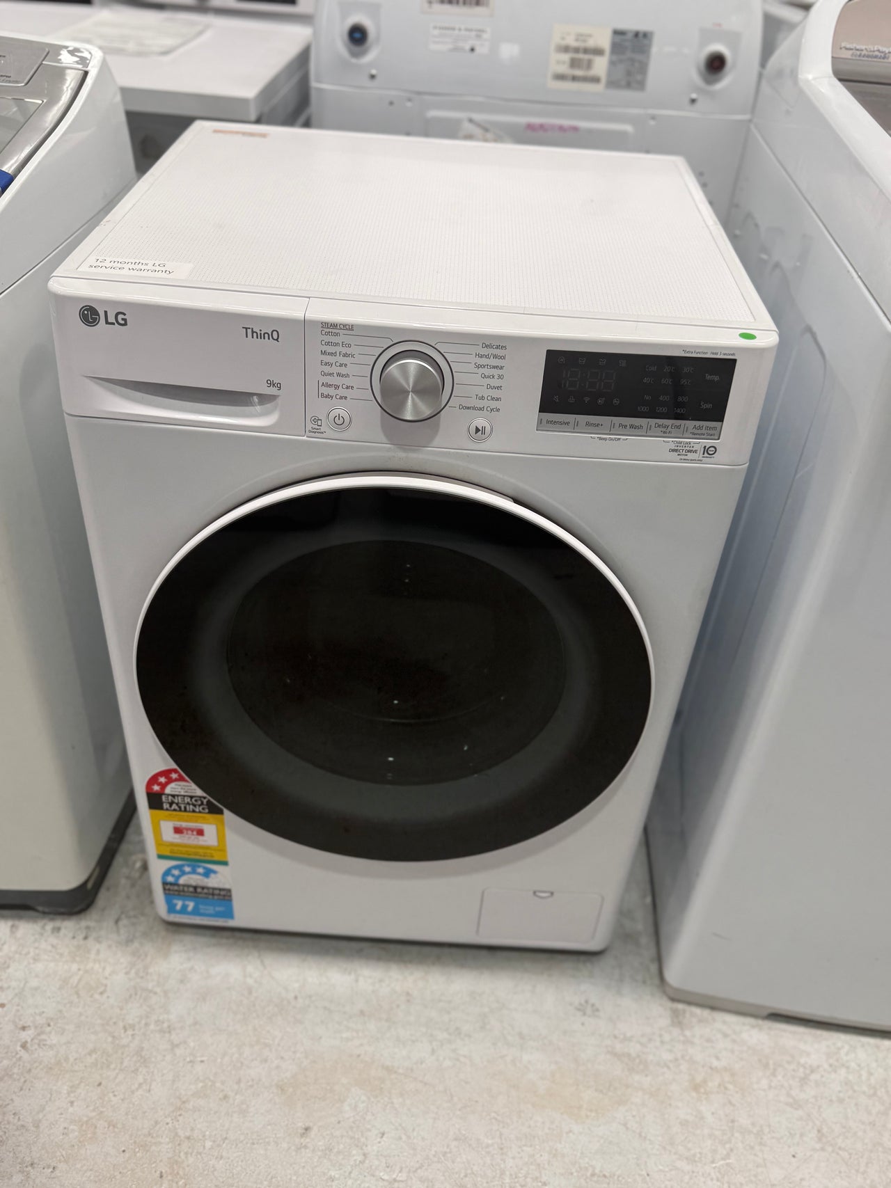 Factory second LG WV5-1409W 9kg AI Direct Drive Front Load Washer with Steam - Second Hand Appliances Geebung