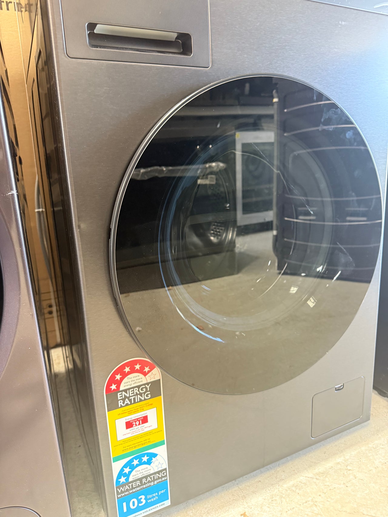 Factory second LG WashTower 12kg/10kg Dual Inverter Heat Pump Washer Dryer – WWT-1210MBK - Second Hand Appliances Geebung