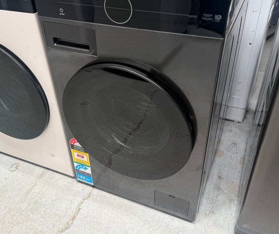 Factory second LG WashTower™ -12kg/9kg All-In-One Stacked Washer Dryer Platinum Black WWT-1209B - Second Hand Appliances Geebung