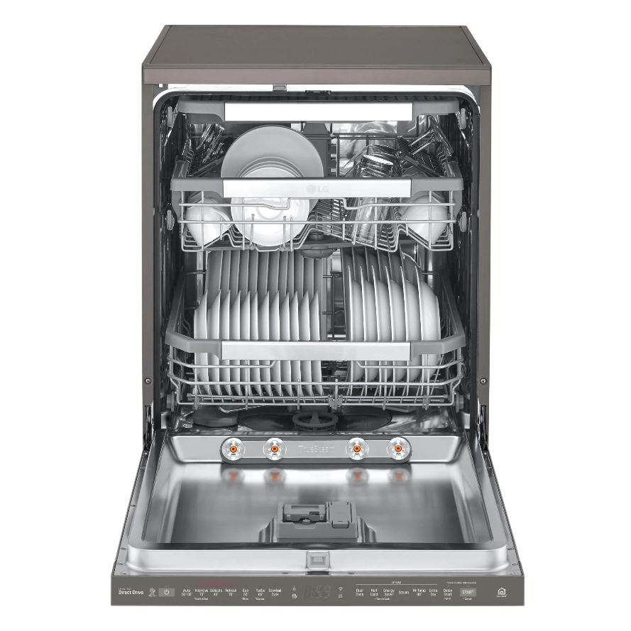 Factory second LG XD3A25BS TrueSteam 15-Place Setting Freestanding Dishwasher (Black/Steel) - Second Hand Appliances Geebung