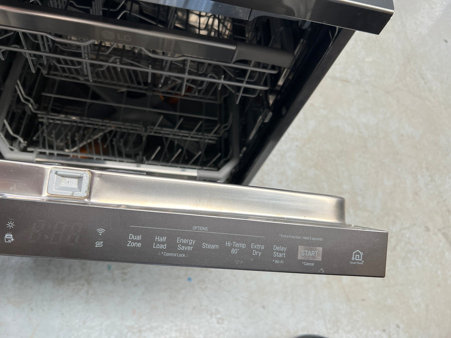 Factory second LG XD3A25BS TrueSteam 15-Place Setting Freestanding Dishwasher (Black/Steel) - Second Hand Appliances Geebung