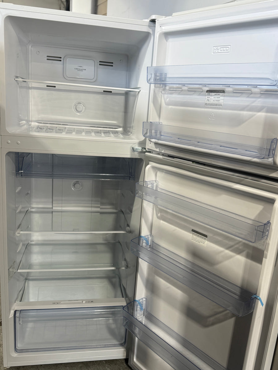 Factory second TCL 415 L Top Mount Refrigerator – Model: P454TMW (White - Second Hand Appliances Geebung