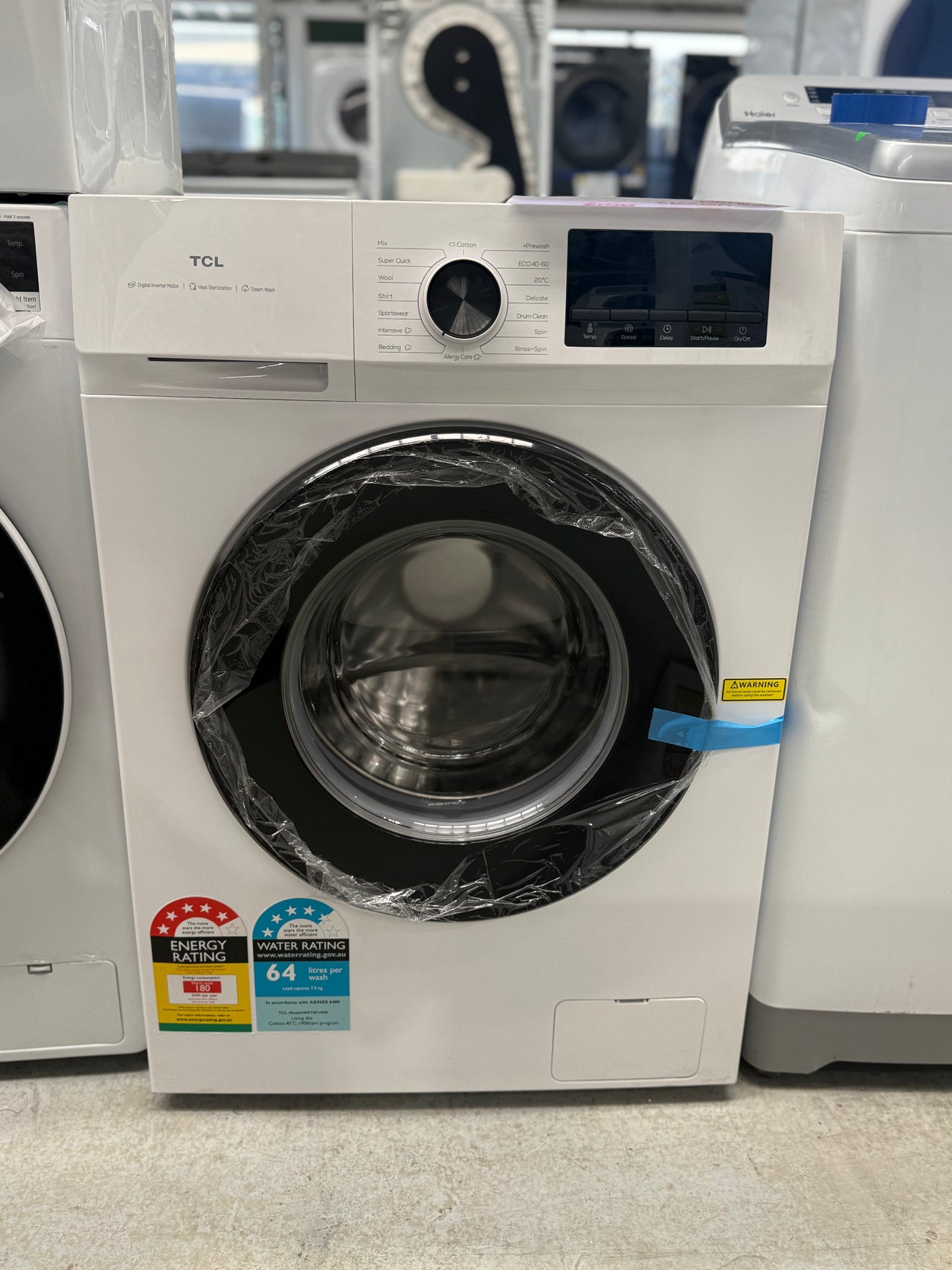 Factory second TCL 7.5kg Front Load Washing Machine – WF75P10W - Second Hand Appliances Geebung
