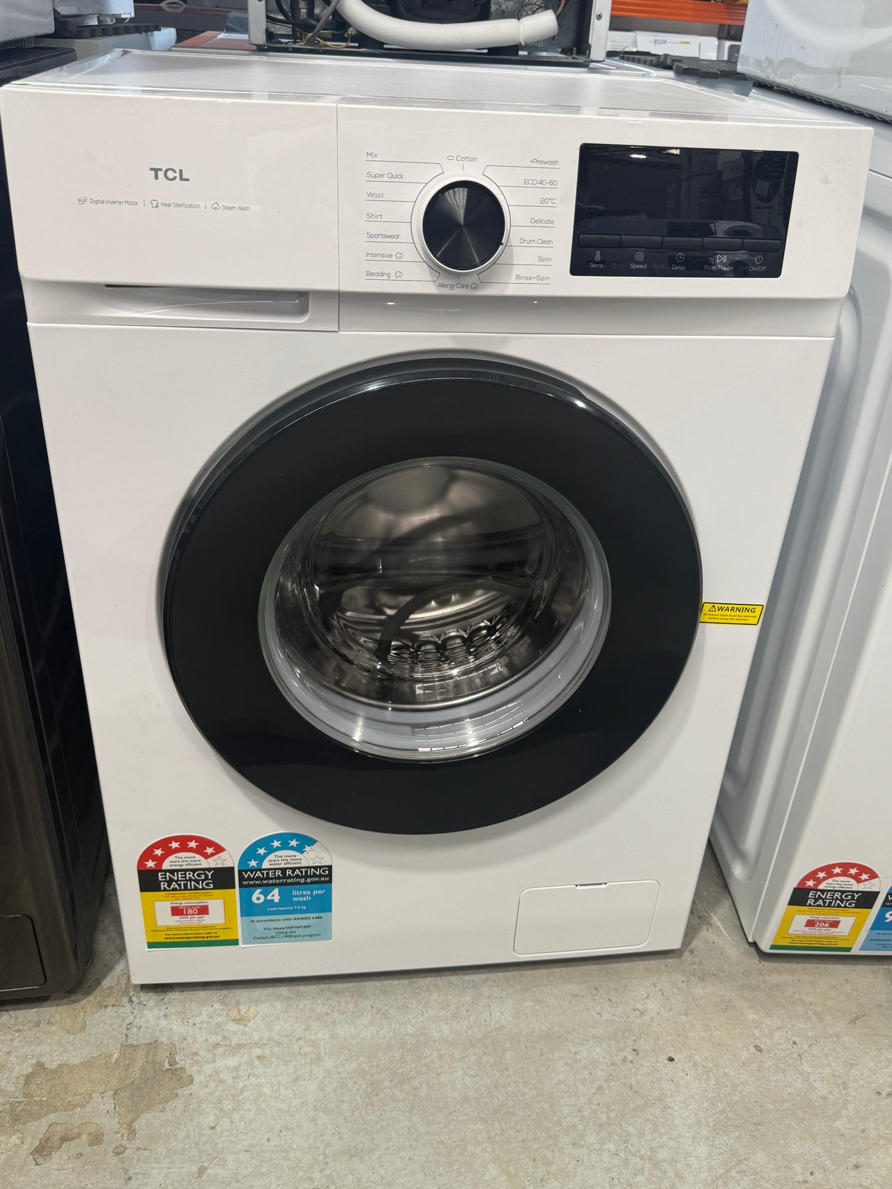 Factory second TCL 7.5kg Front Load Washing Machine – WF75P10W - Second Hand Appliances Geebung