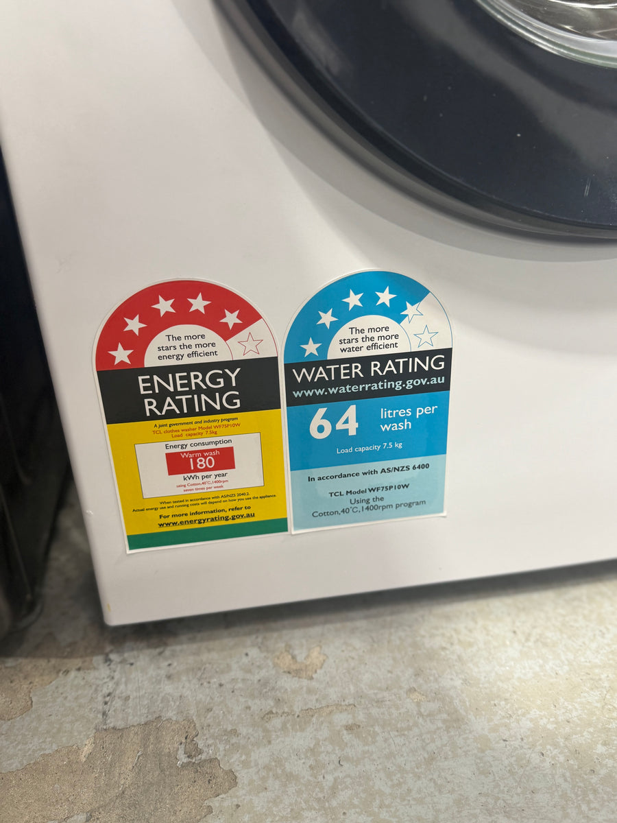 Factory second TCL 7.5kg Front Load Washing Machine – WF75P10W - Second Hand Appliances Geebung