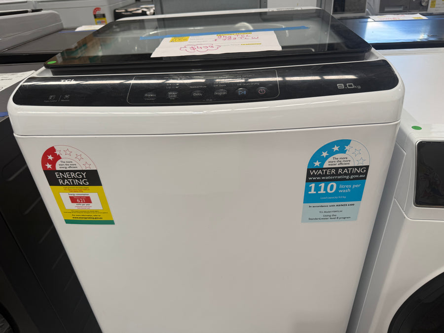 Factory second TCL F709TLW 9 kg Top-Load Washing Machine - Second Hand Appliances Geebung