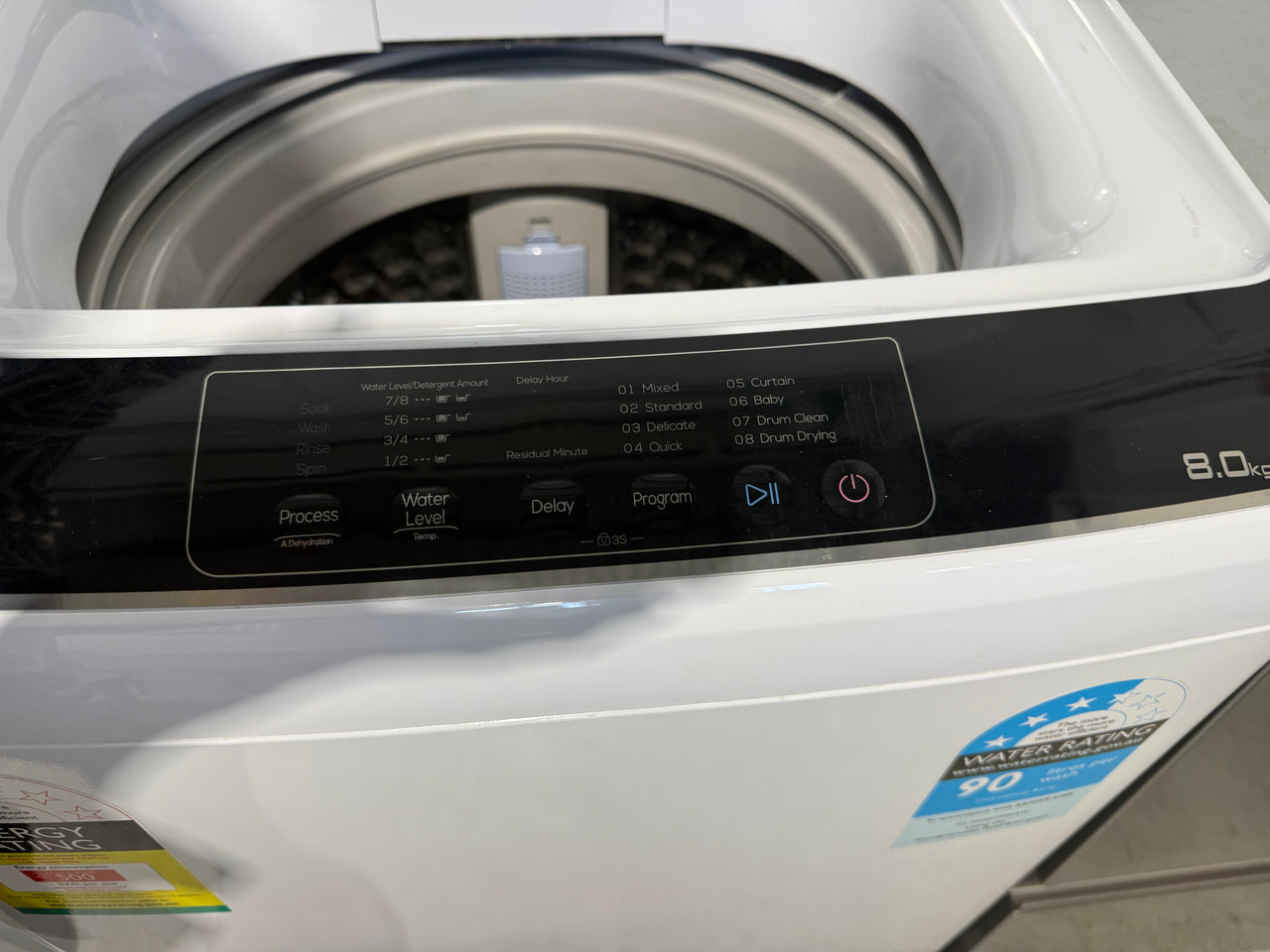 Factory second TCL F708TLW 8kg top load washing machine - Second Hand Appliances Geebung
