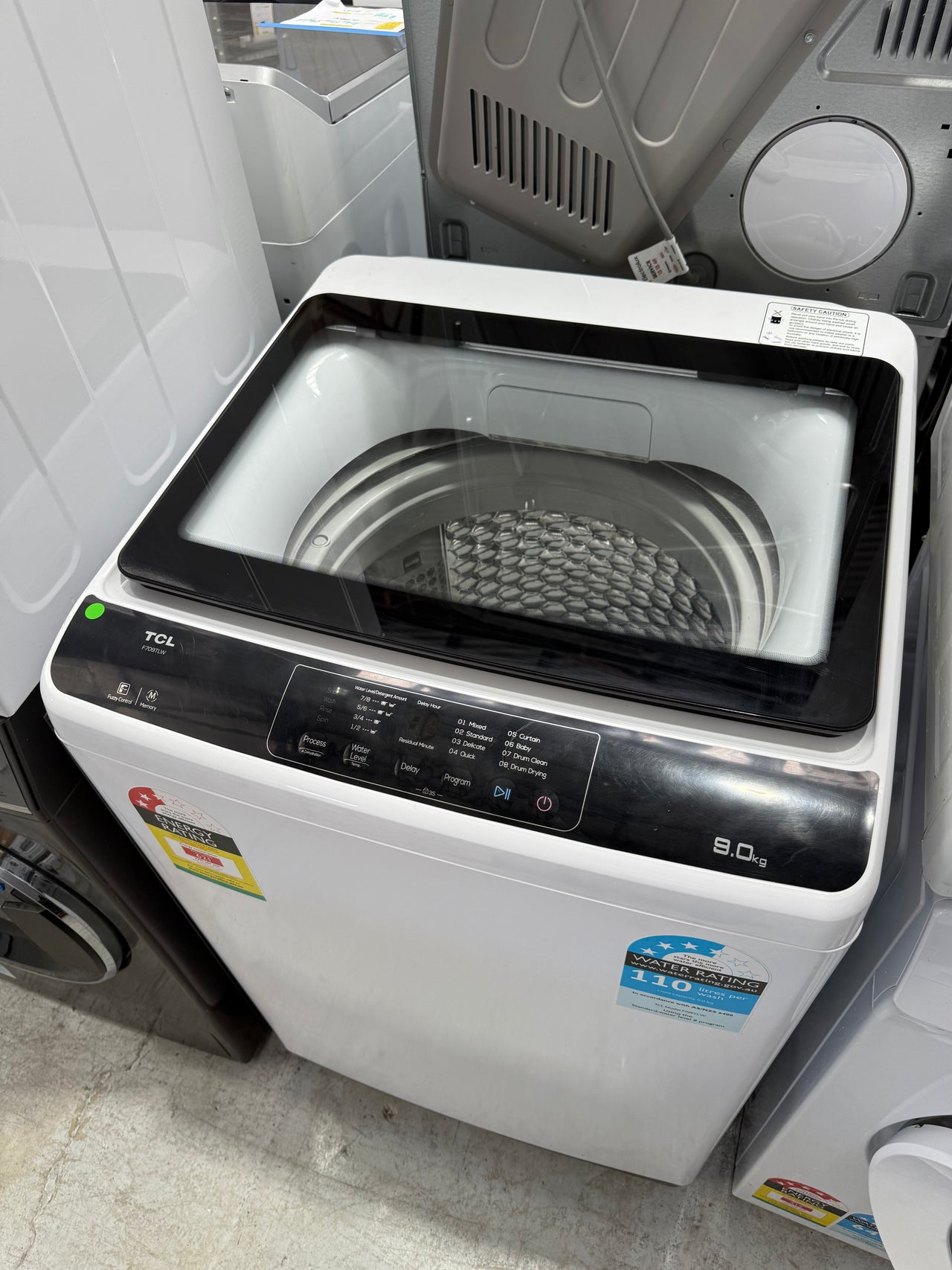 Factory second TCL F709TLW – 9 kg Top Load Washing Machine (White) - Second Hand Appliances Geebung