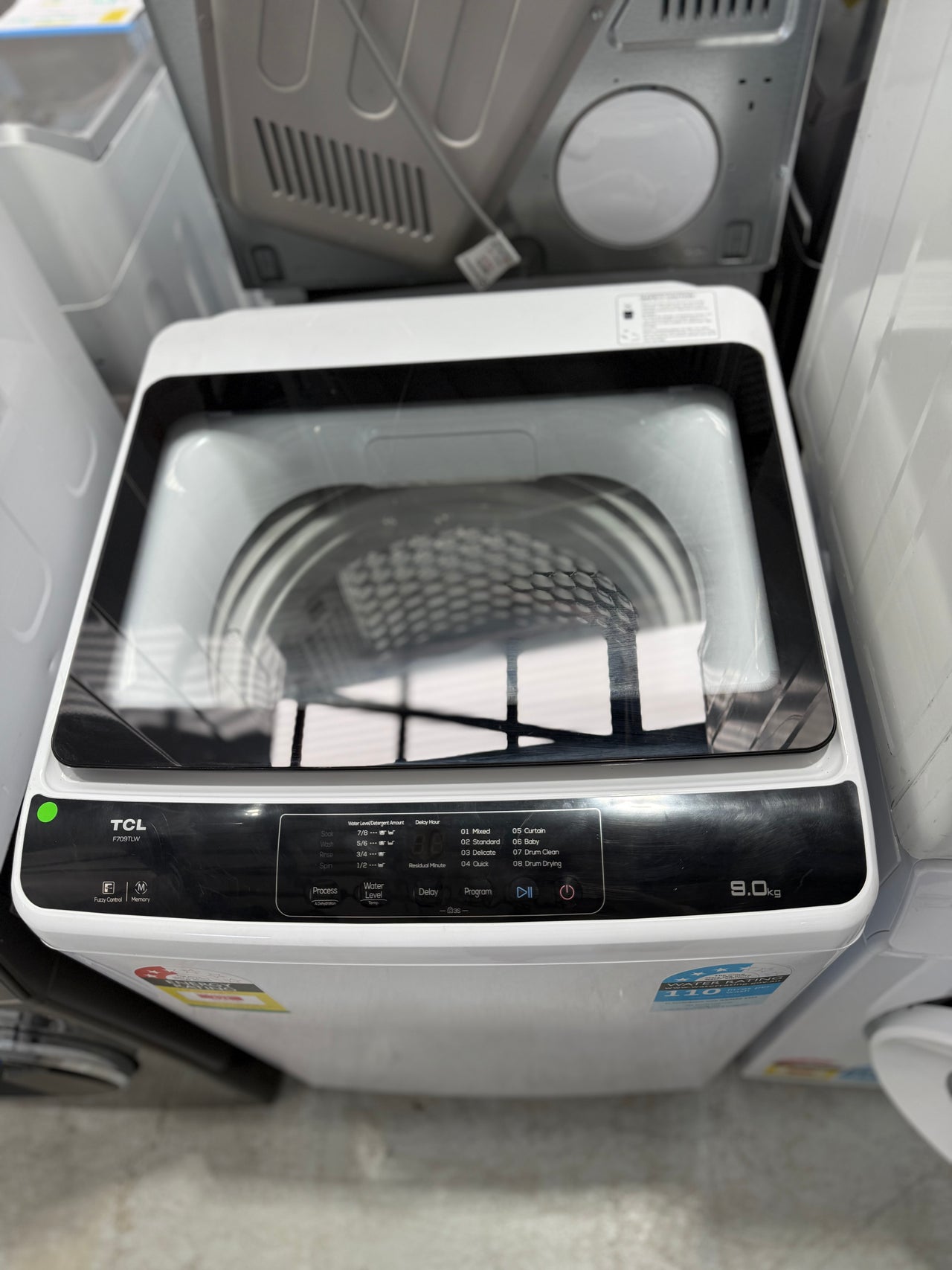 Factory second TCL F709TLW – 9 kg Top Load Washing Machine (White) - Second Hand Appliances Geebung