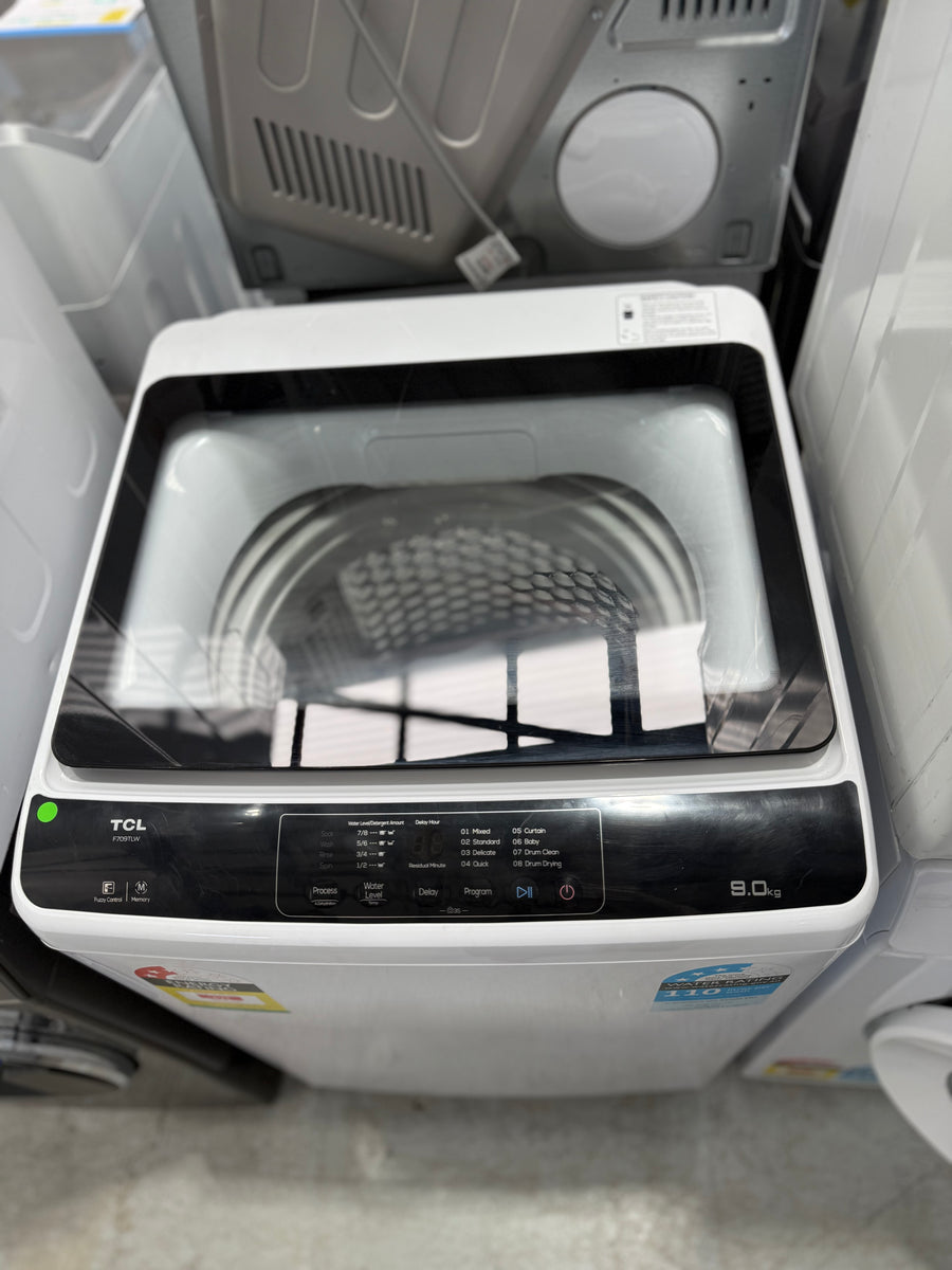 Factory second TCL F709TLW – 9 kg Top Load Washing Machine (White) - Second Hand Appliances Geebung