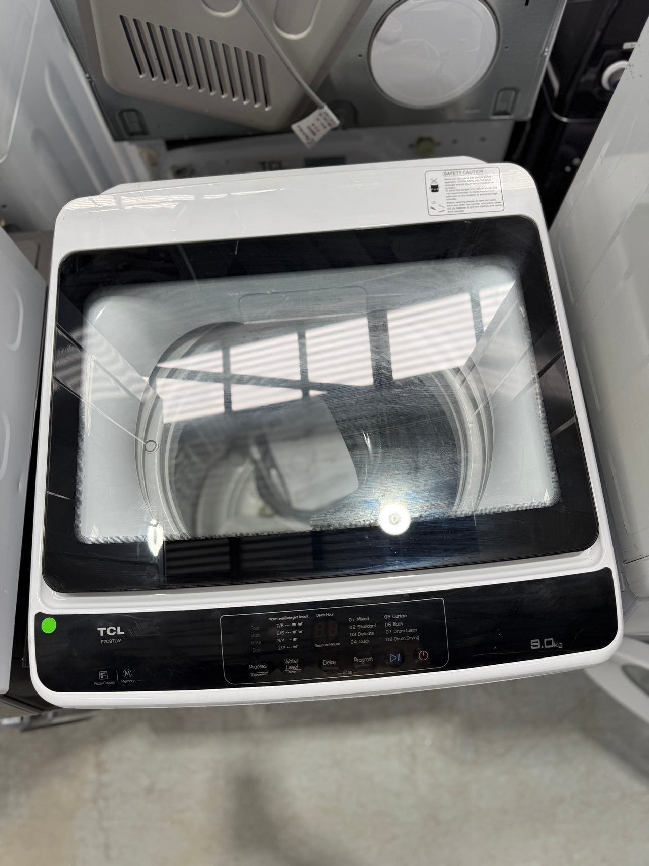Factory second TCL F709TLW – 9 kg Top Load Washing Machine (White) - Second Hand Appliances Geebung
