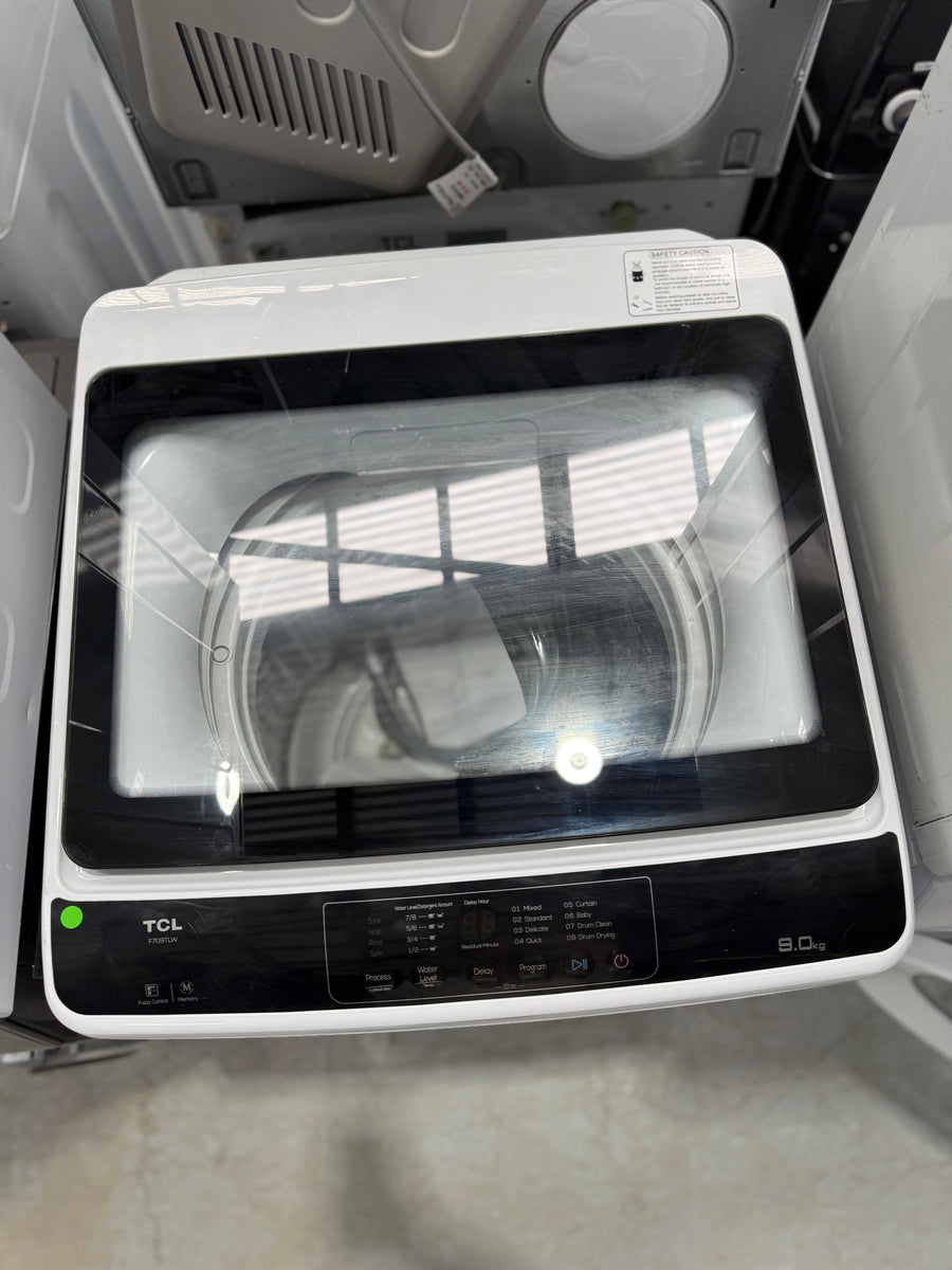 Factory second TCL F709TLW – 9 kg Top Load Washing Machine (White) - Second Hand Appliances Geebung