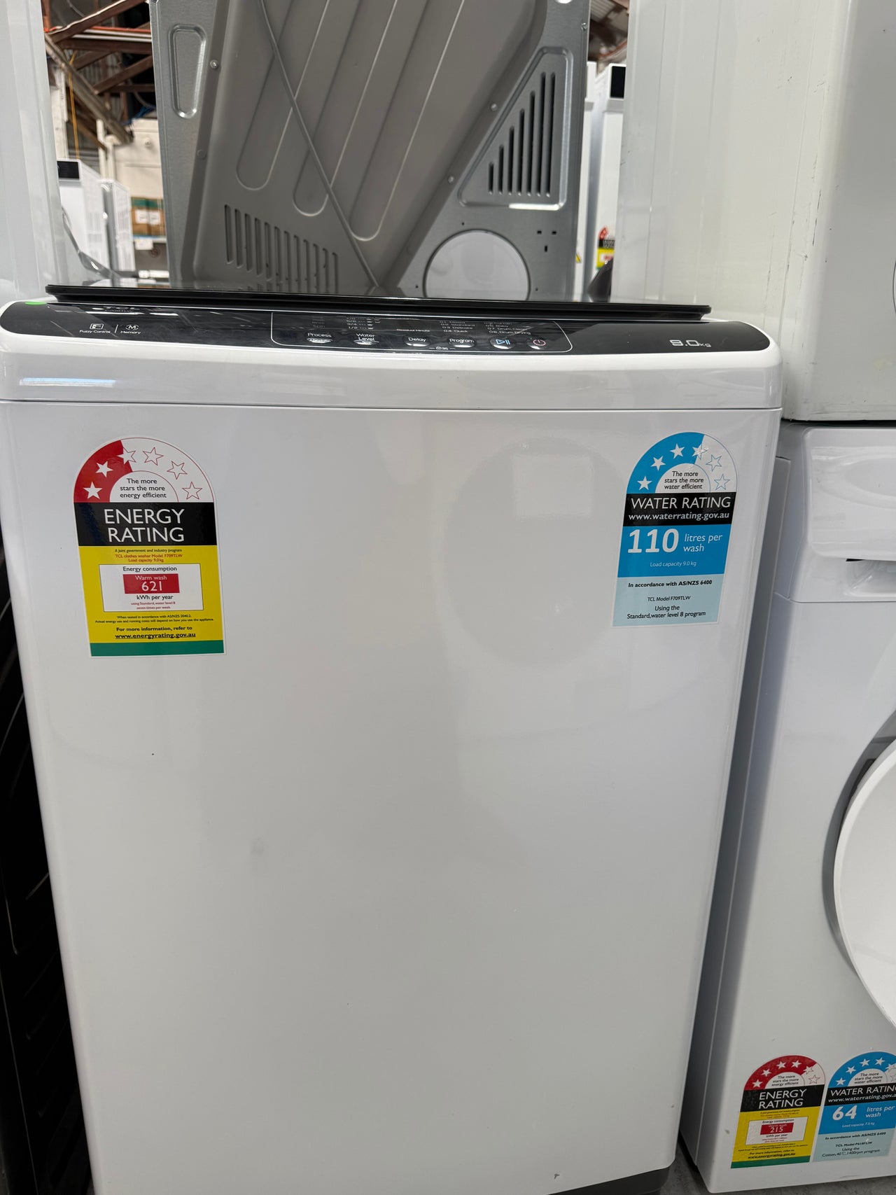 Factory second TCL F709TLW – 9 kg Top Load Washing Machine (White) - Second Hand Appliances Geebung