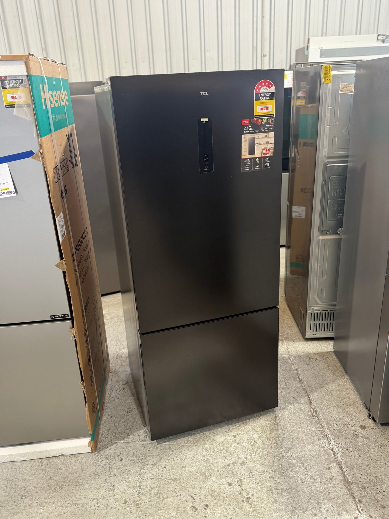 Factory second TCL P445BFB 416L Bottom Mount Refrigerator - Second Hand Appliances Geebung