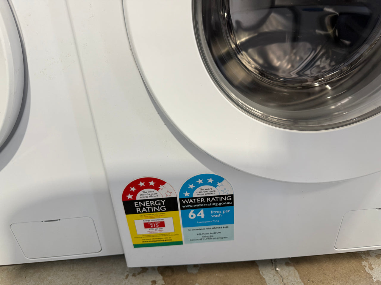 Factory second TCL P618FLW 7.5kg Front Load Washing Machine - Second Hand Appliances Geebung