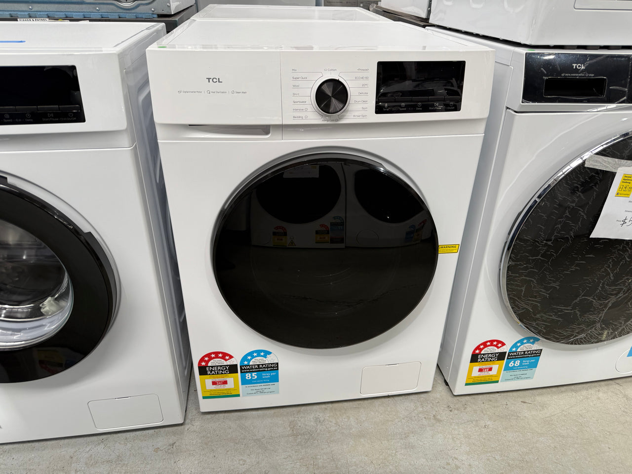 Factory second TCL WF10P11W – 10 kg Front Load Washing Machine (White) - Second Hand Appliances Geebung