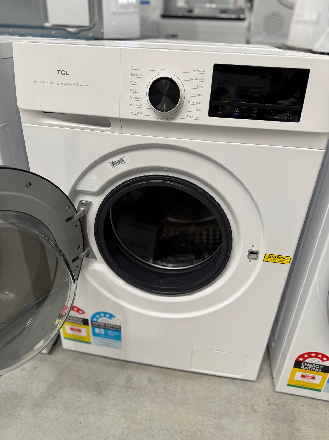 Factory second TCL WF10P11W – 10 kg Front Load Washing Machine (White) - Second Hand Appliances Geebung