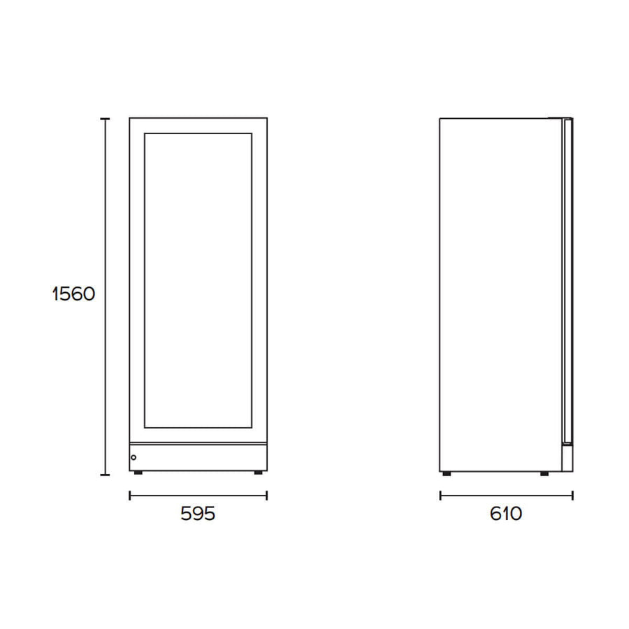 Factory second Vintec 148 Bottle Wine Storage Cabinet VWM148SBA-L(NAT) - Second Hand Appliances Geebung