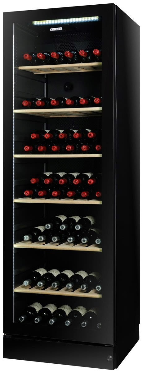 Factory second Vintec 198 Bottle Multi-Temp Wine Cabinet – Borderless Black Glass V190SG2E-BK - Second Hand Appliances Geebung