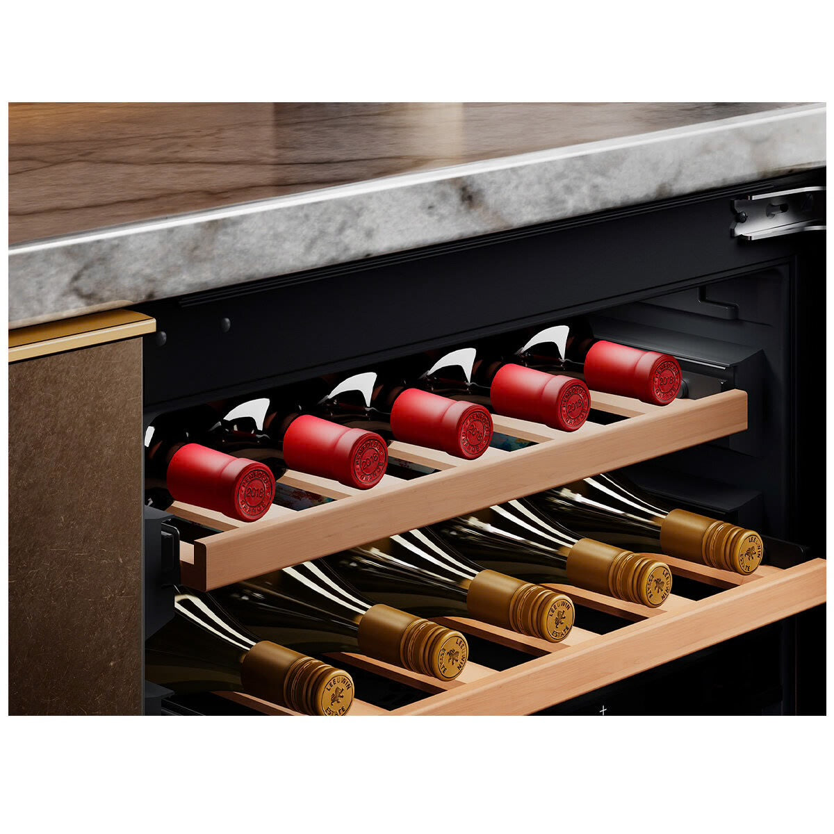 Factory second Vintec VWD820SAP-X Luxe Harmony 31-Bottle Integrated Dual Zone Wine Cabinet - Second Hand Appliances Geebung