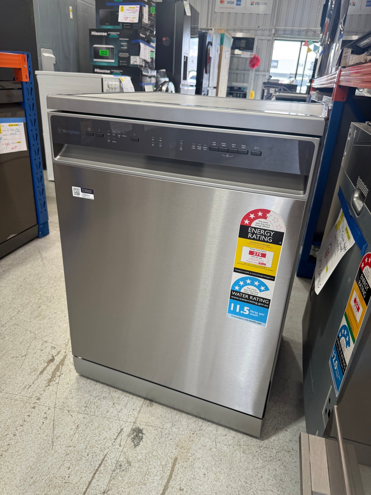 Factory second Warranty Westinghouse 60cm Stainless Steel Freestanding Dishwasher WSF6602XC - Second Hand Appliances Geebung