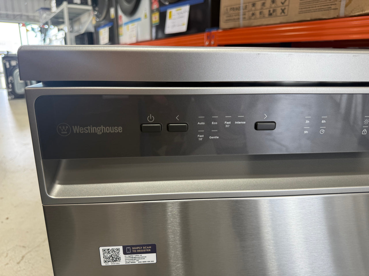 Factory second Warranty Westinghouse 60cm Stainless Steel Freestanding Dishwasher WSF6602XC - Second Hand Appliances Geebung