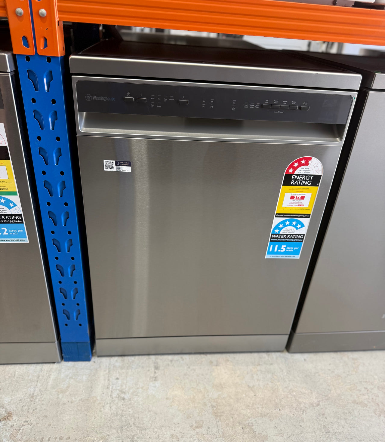 Factory second Warranty Westinghouse 60cm Stainless Steel Freestanding Dishwasher WSF6602XC - Second Hand Appliances Geebung