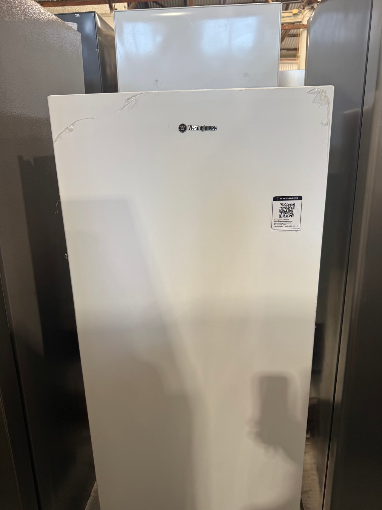 Factory second Westinghouse 242L Upright Refrigerator — White  Model: WRM2400WF - Second Hand Appliances Geebung