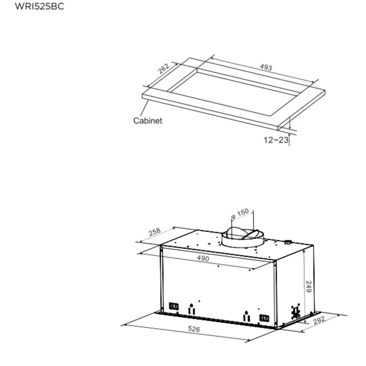 Factory second Westinghouse 52cm Integrated Rangehood – WRI525BC - Second Hand Appliances Geebung