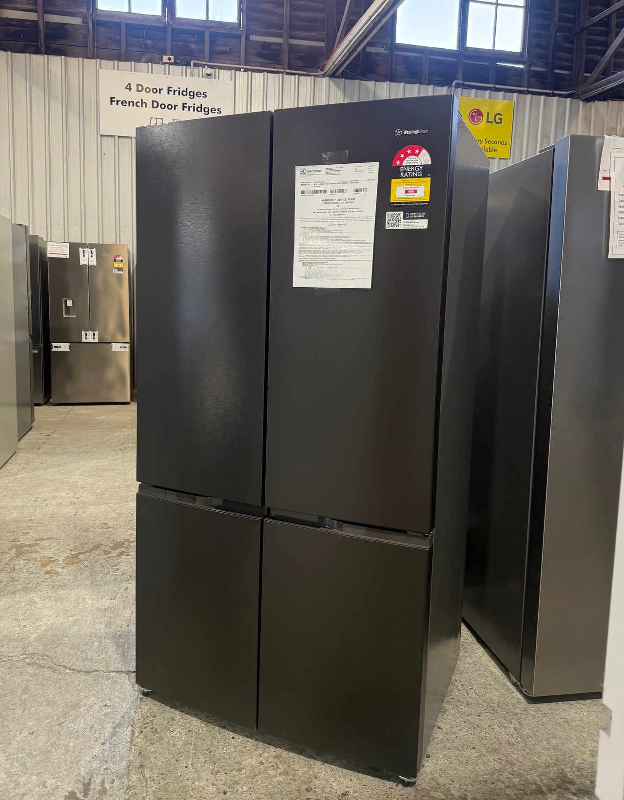 Factory second Westinghouse 547L Quad Door Fridge – WQE5400BD - Second Hand Appliances Geebung