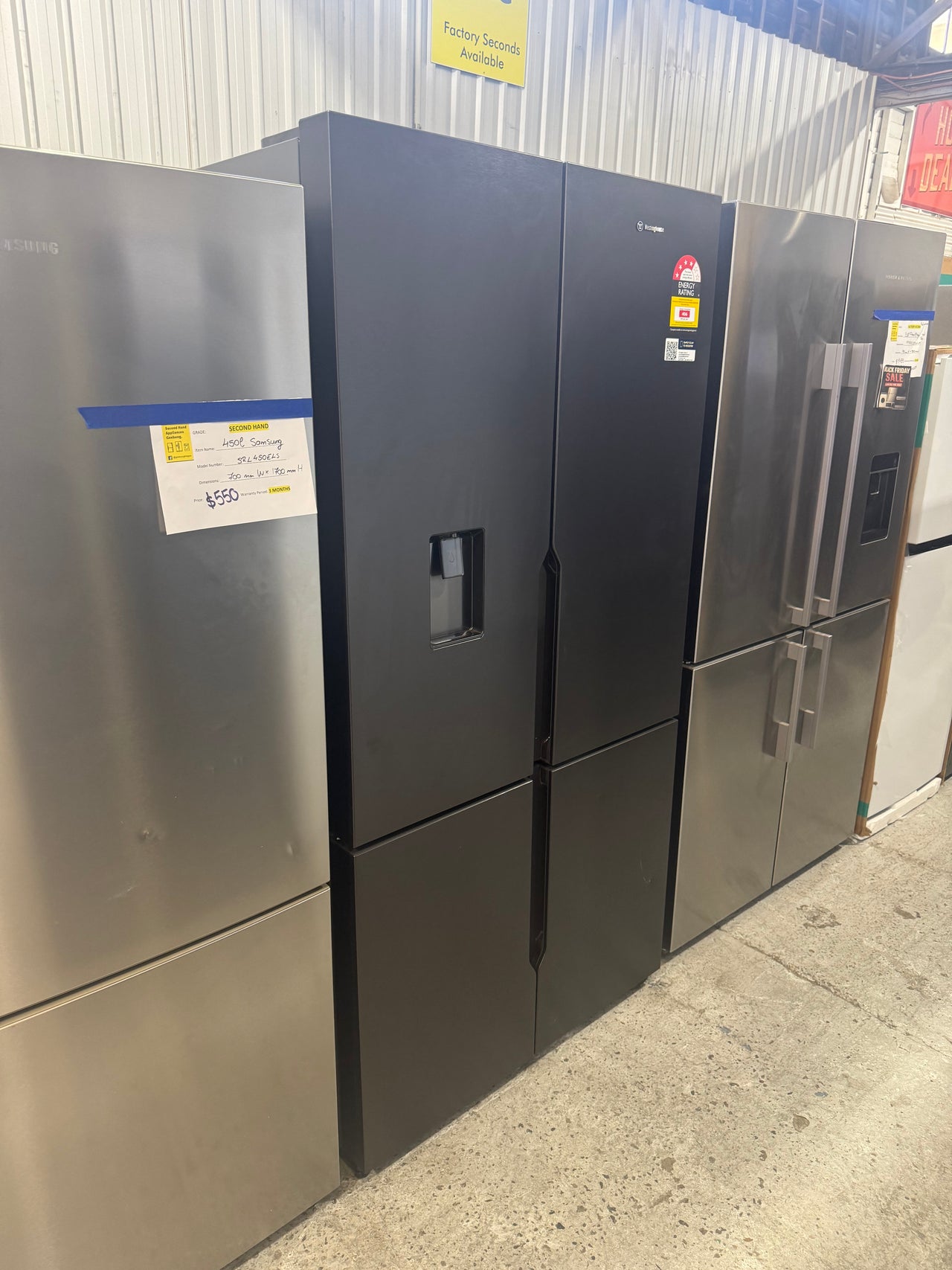 Factory second Westinghouse 564L French Door Refrigerator  Model: WQE5650BA - Second Hand Appliances Geebung