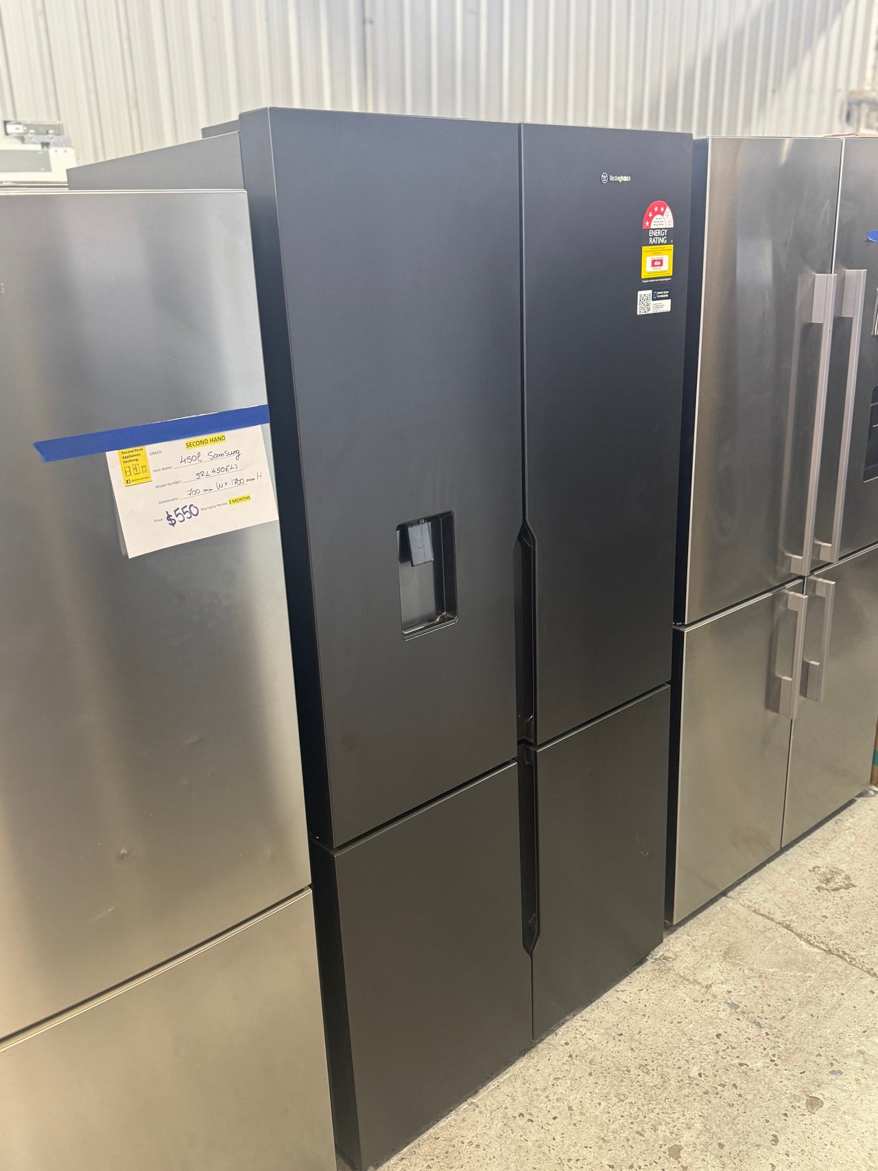 Factory second Westinghouse 564L French Door Refrigerator  Model: WQE5650BA - Second Hand Appliances Geebung