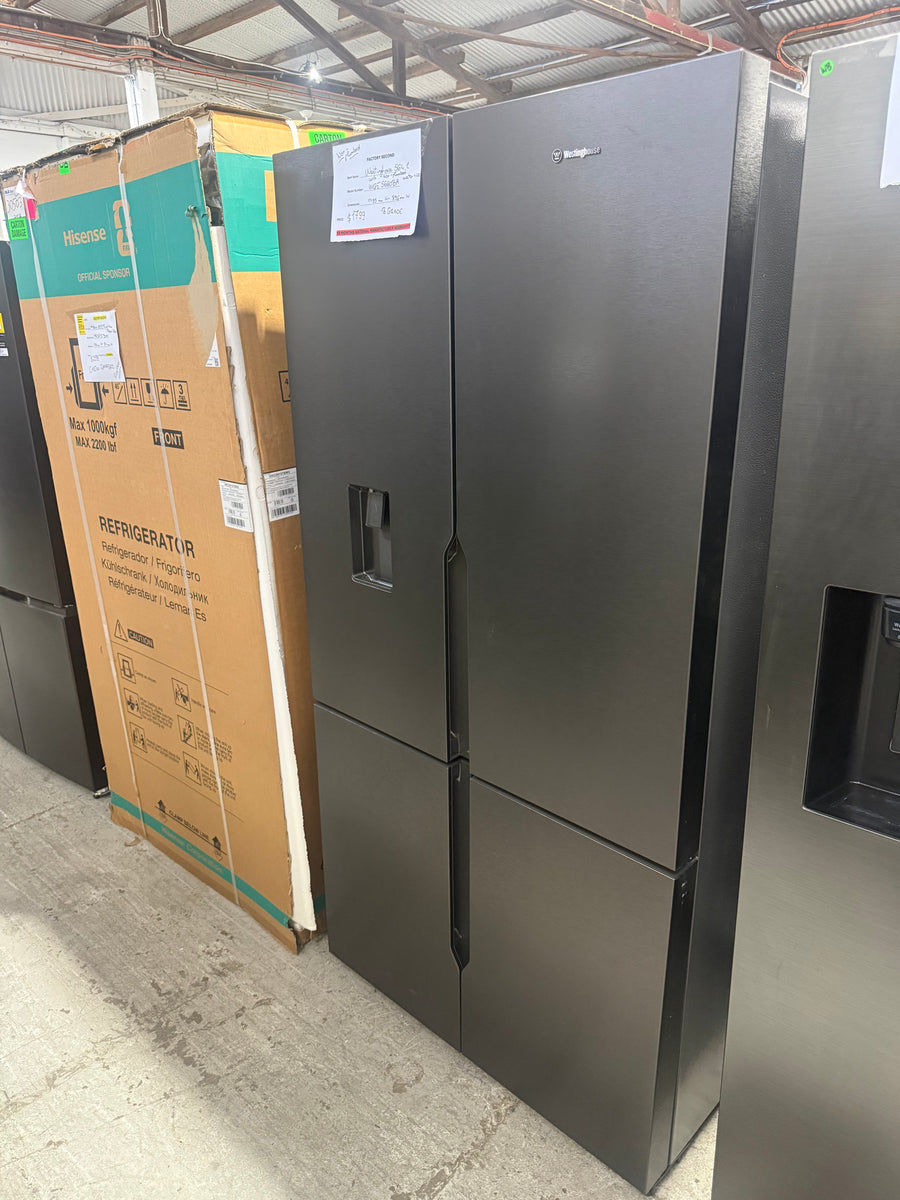 Factory second Westinghouse 564L French Quad Door Fridge WQE5660BA (Matte Charcoal Black) - Second Hand Appliances Geebung