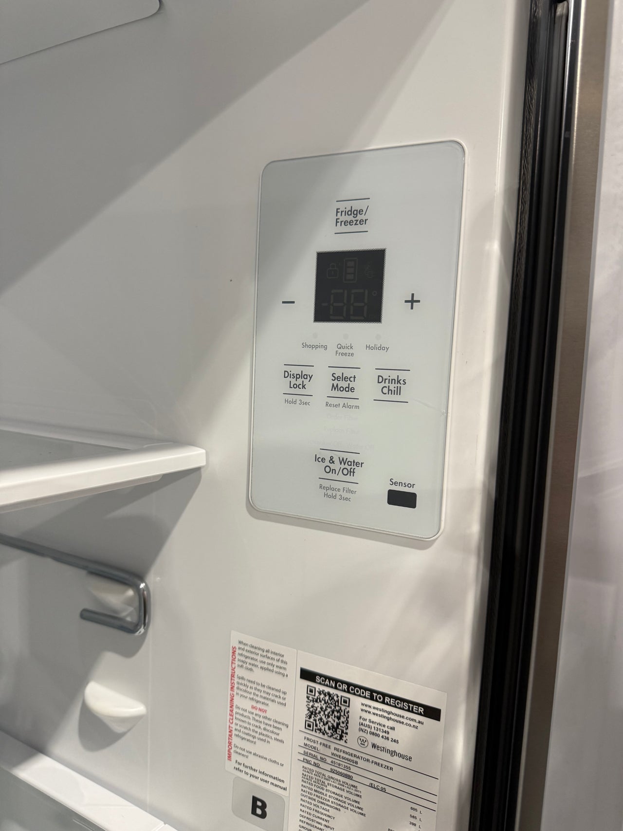 Factory second Westinghouse 605L Side by Side Fridge – Stainless Steel WHE6060SB - Second Hand Appliances Geebung