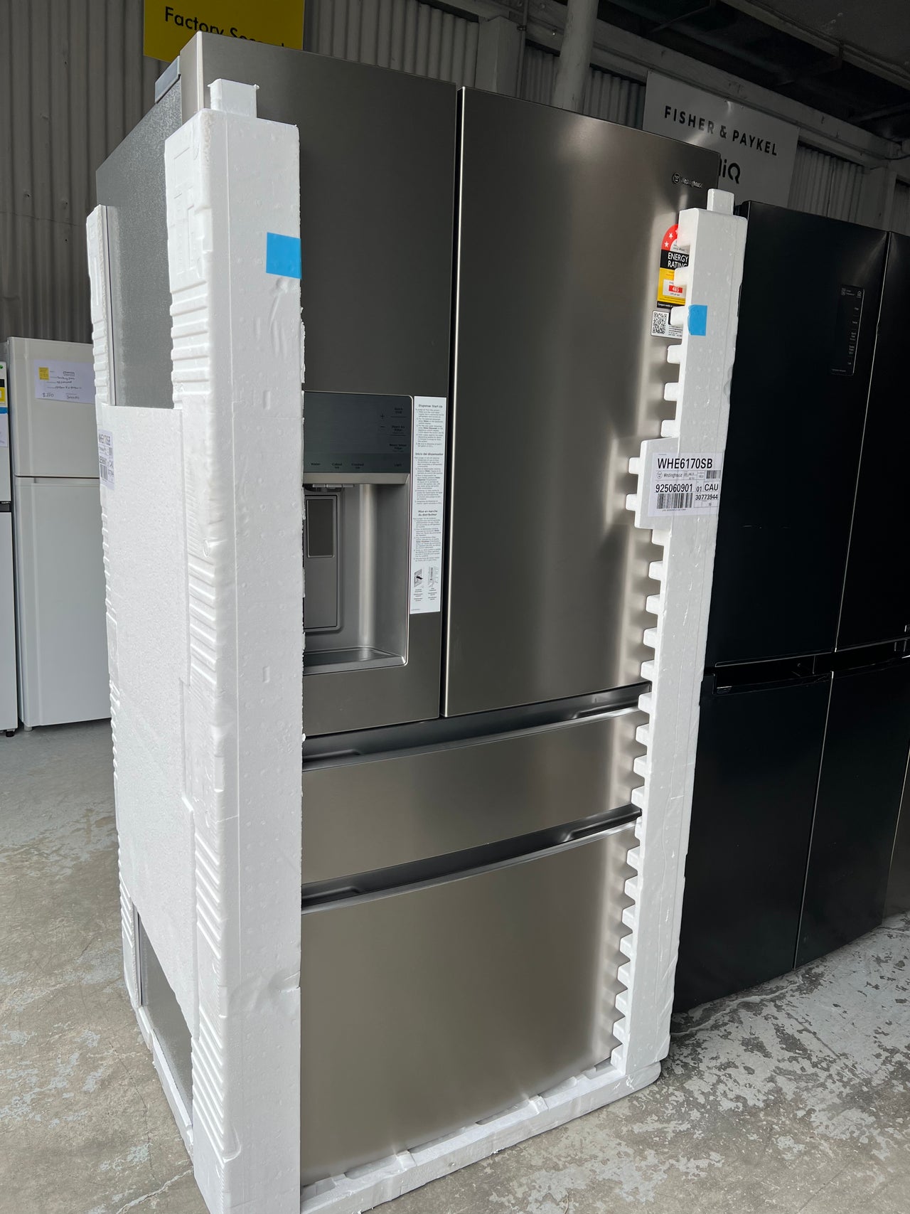 Transportation damaged Westinghouse 609L French Door Refrigerator WHE6170SB - Second Hand Appliances Geebung