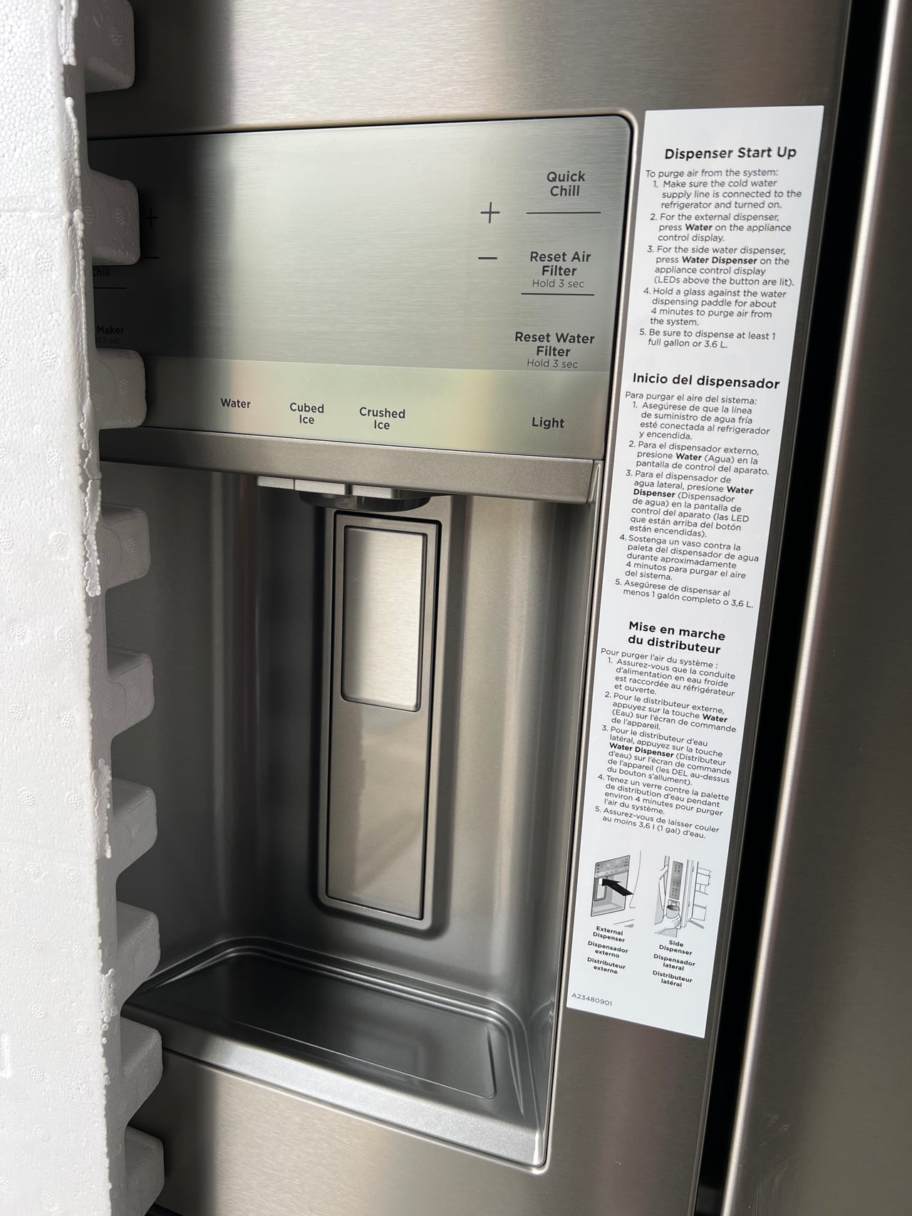 Transportation damaged Westinghouse 609L French Door Refrigerator WHE6170SB - Second Hand Appliances Geebung