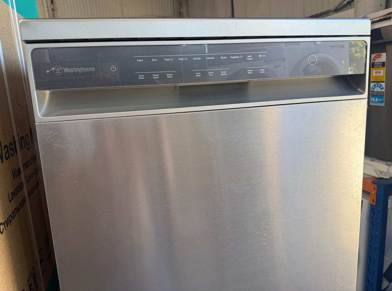 Factory second Westinghouse 60cm 15 Place Freestanding Dishwasher – Stainless Steel WSF6608XC - Second Hand Appliances Geebung