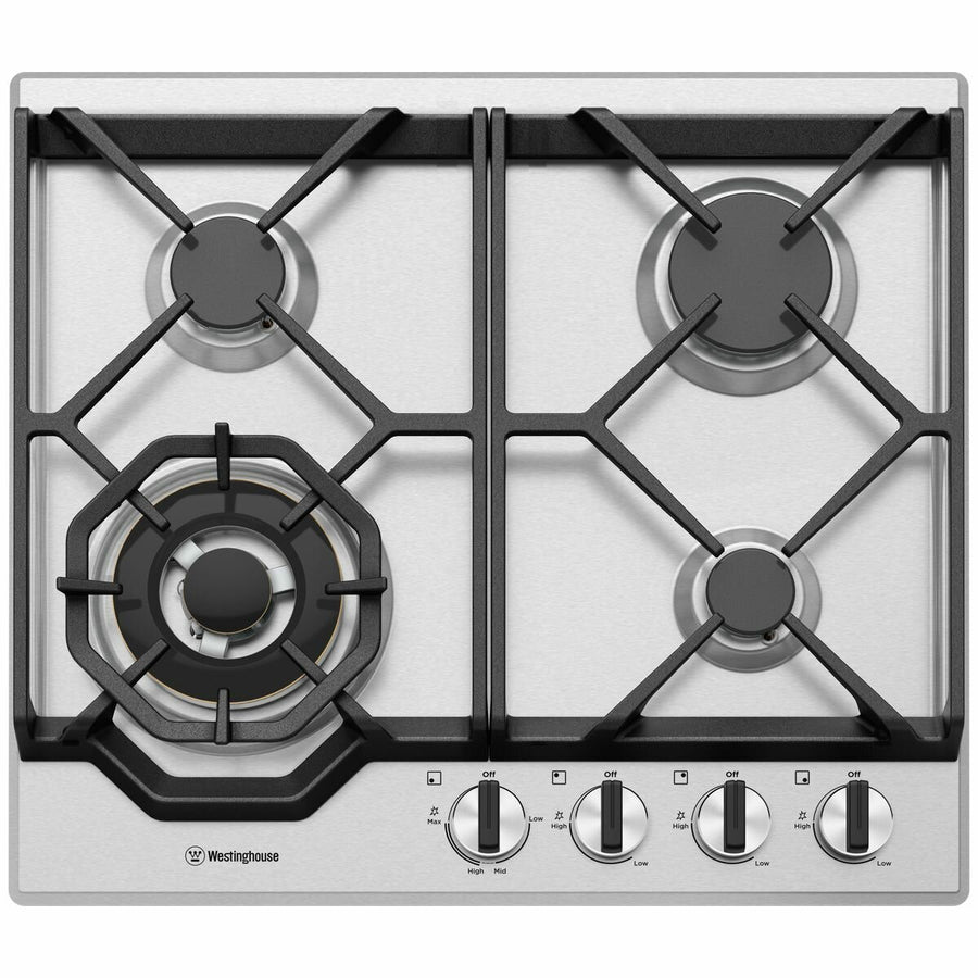 Factory second Westinghouse 60cm 4 Burner Stainless Steel Gas Cooktop WHG648SC - Second Hand Appliances Geebung