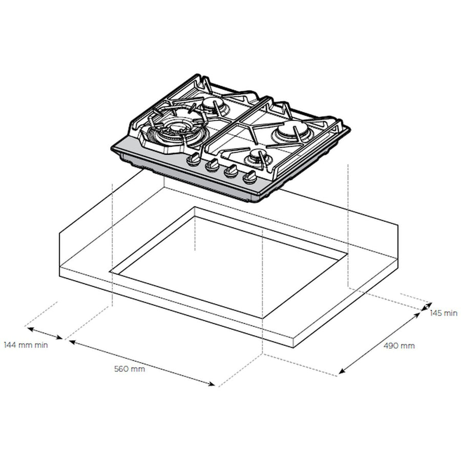 Factory second Westinghouse 60cm 4 Burner Stainless Steel Gas Cooktop WHG648SC - Second Hand Appliances Geebung