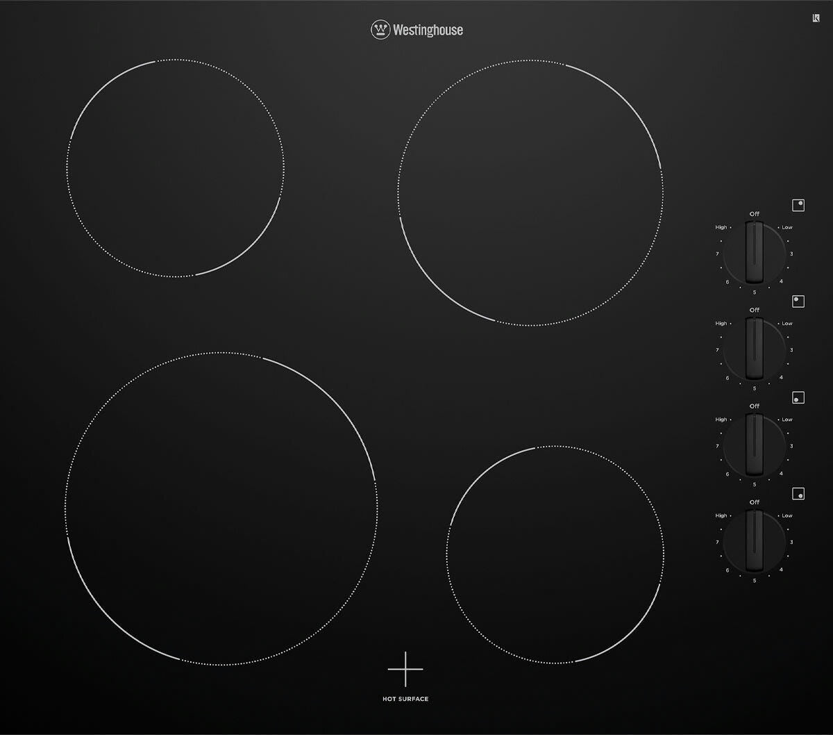 Factory second Westinghouse 60cm 4 Zone Ceramic Cooktop – WHC642BC(NAT) - Second Hand Appliances Geebung