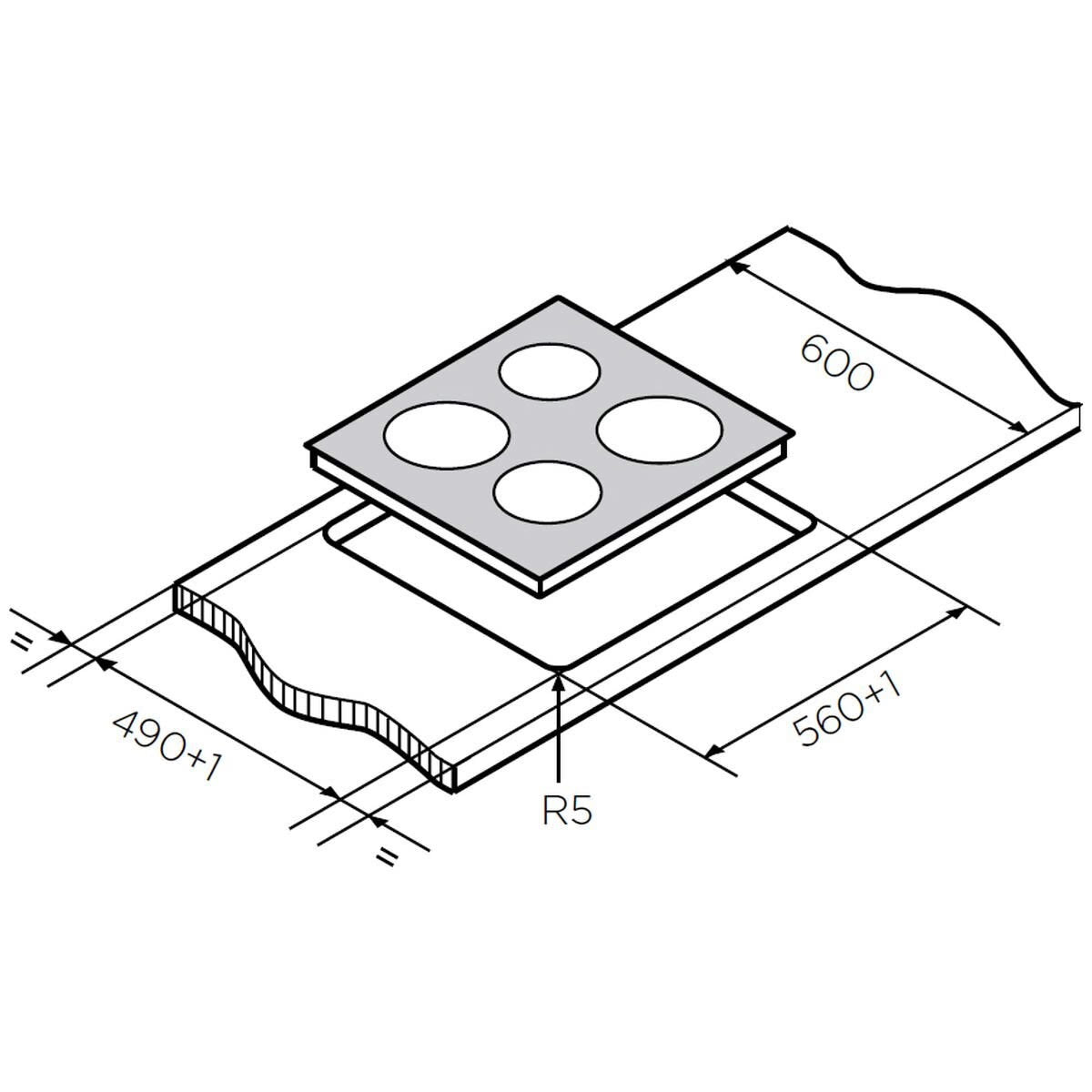 Factory second Westinghouse 60cm 4 Zone Ceramic Cooktop – WHC642BC(NAT) - Second Hand Appliances Geebung