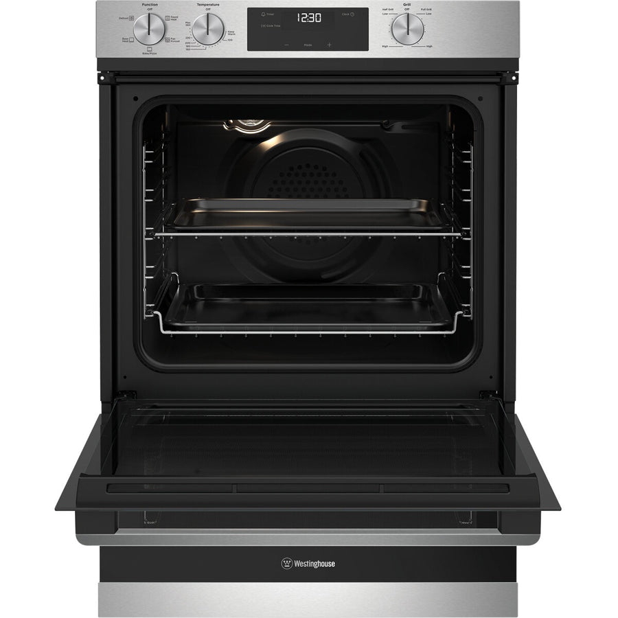 Factory second Westinghouse 60cm Built-In Electric Oven with Separate Grill – Stainless Steel WVE6565SD - Second Hand Appliances Geebung