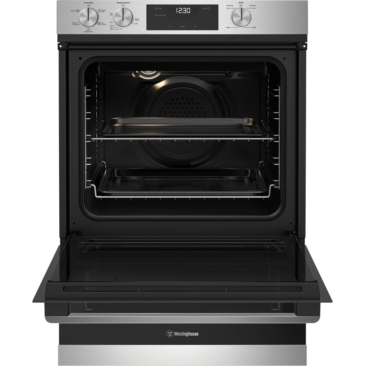 Factory second Westinghouse 60cm Built-In Electric Oven with Separate Grill – Stainless Steel WVE6565SD - Second Hand Appliances Geebung