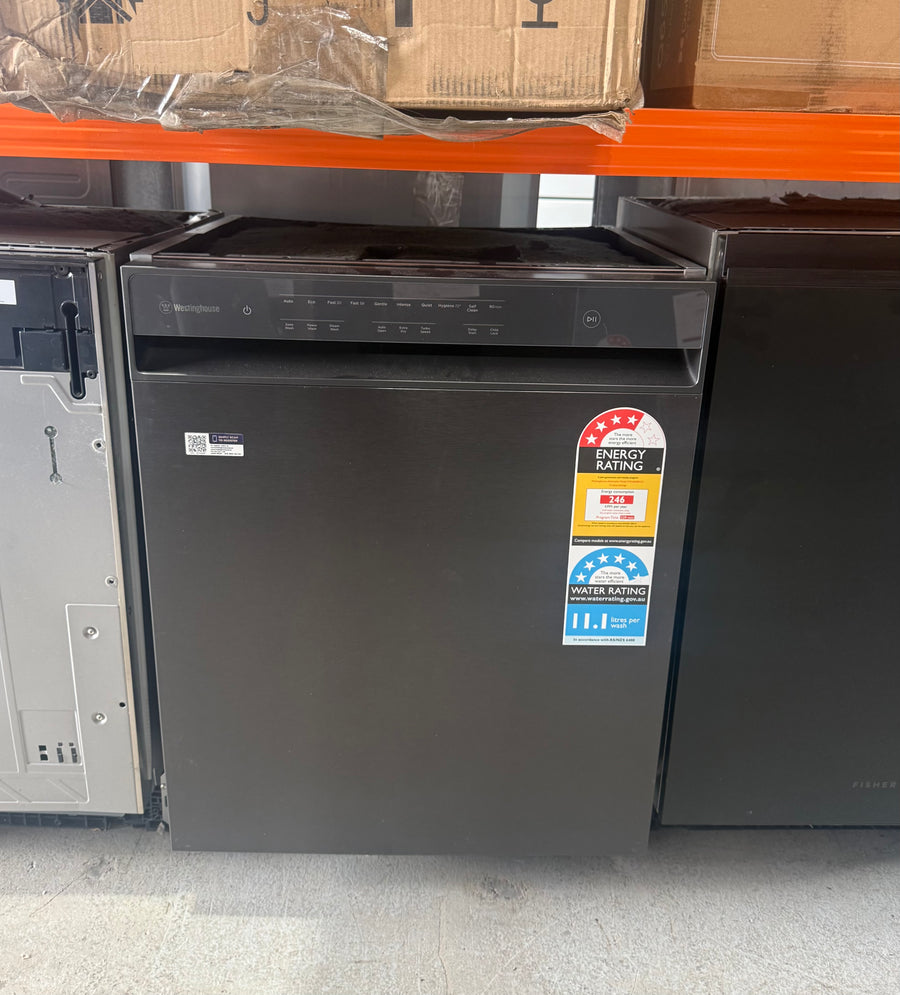 Factory second Westinghouse 60cm Built-Under Dishwasher – Dark Stainless Steel Model: WSU6608KXC(NAT) - Second Hand Appliances Geebung