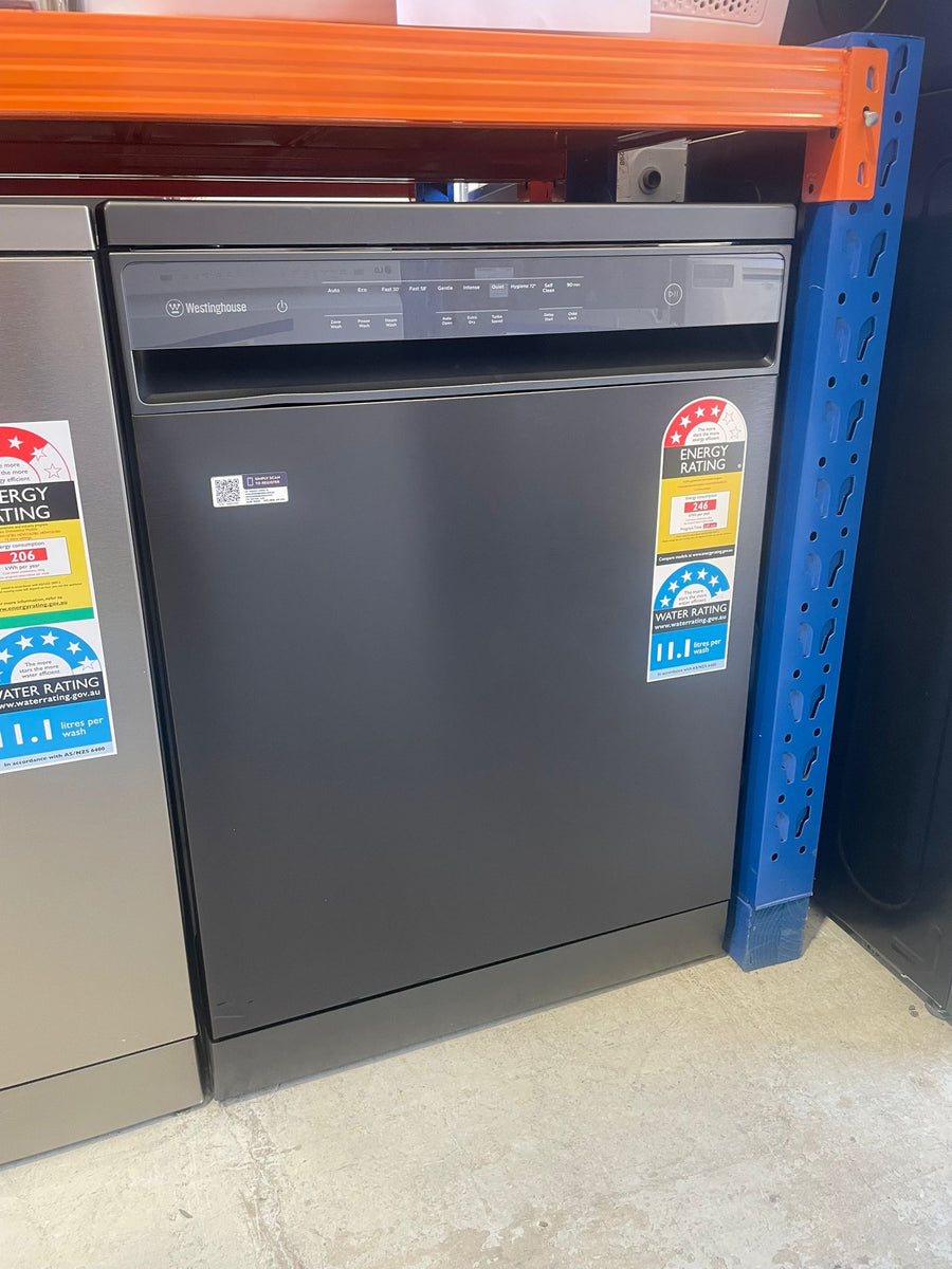 Factory second Westinghouse 60cm Dark Stainless Steel Freestanding Dishwasher WSF6608KXC (NAT) - Second Hand Appliances Geebung