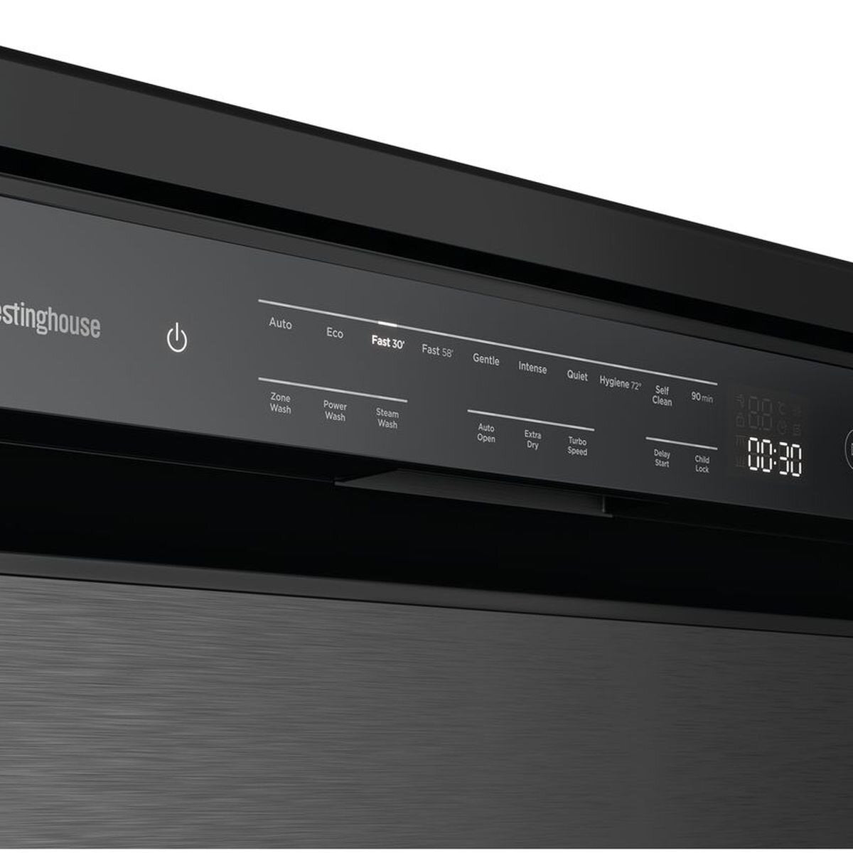 Factory second Westinghouse 60cm Dark Stainless Steel Freestanding Dishwasher WSF6608KXC (NAT) - Second Hand Appliances Geebung