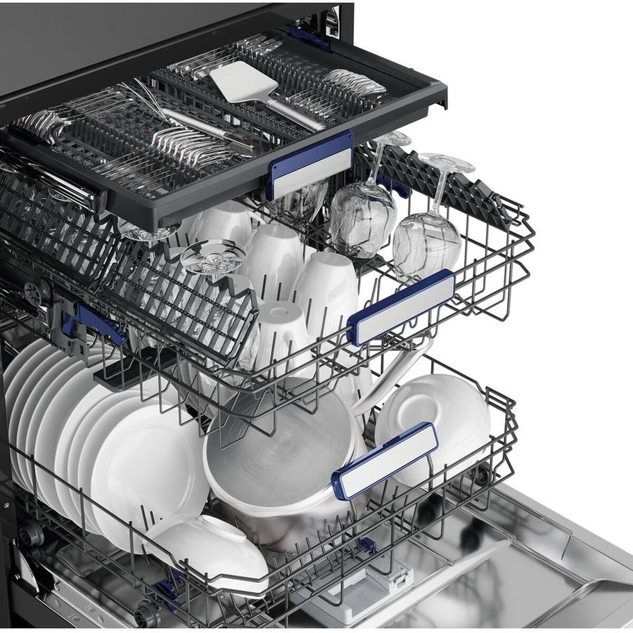 Factory second Westinghouse 60cm Dark Stainless Steel Freestanding Dishwasher WSF6608KXC (NAT) - Second Hand Appliances Geebung