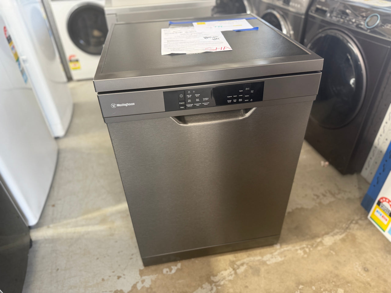 Buy Factory second Westinghouse 60cm Freestanding Dishwasher – Dark Stainless Steel WSF6608KXB |  | [product_variant] | Second Hand Appliances Geebung Brisbane