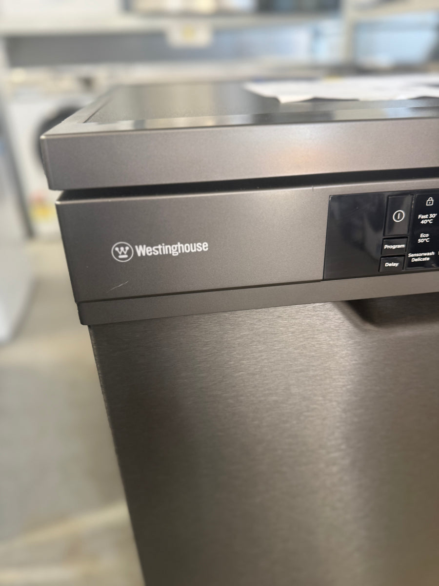 Buy Factory second Westinghouse 60cm Freestanding Dishwasher – Dark Stainless Steel WSF6608KXB |  | [product_variant] | Second Hand Appliances Geebung Brisbane
