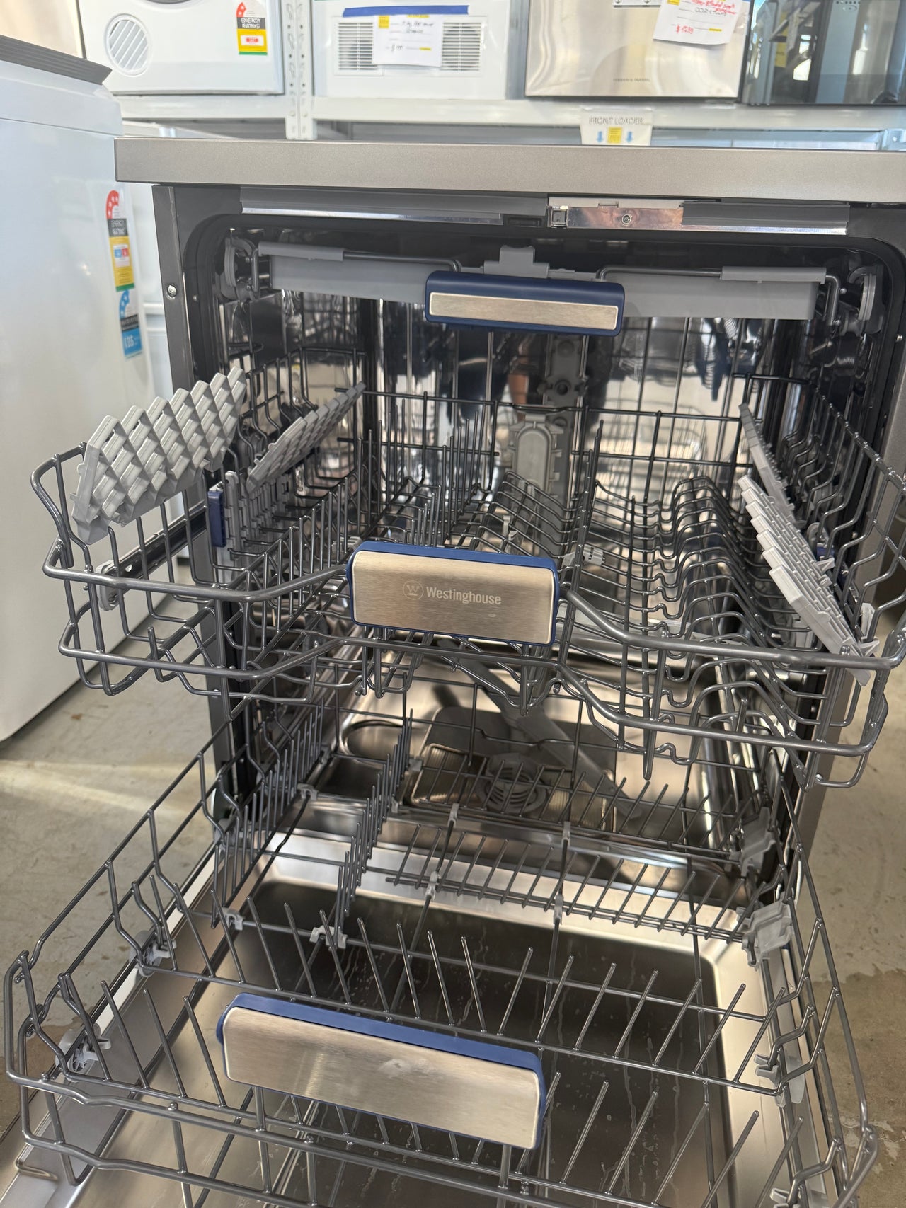 Buy Factory second Westinghouse 60cm Freestanding Dishwasher – Dark Stainless Steel WSF6608KXB |  | [product_variant] | Second Hand Appliances Geebung Brisbane